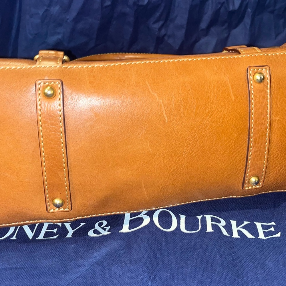 Dooney & Bourke Tan Leather Shoulder Bag - Picture 3 of 10